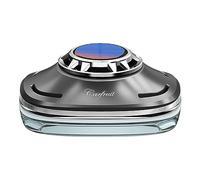 awakentti Ambientadores solares para automóvil, fragancia natural, aroma alimentado por energía solar, difusor de aceite esencial para coche para vacaciones familiares (negro)