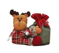 awakentti Bolsas de regalo de Navidad, bolsas de regalo reutilizables, 15 cm de ancho y 17 cm de alto, diseño de muñeco de nieve, alce o muñeca de Papá Noel, bolsas de cordón de Navidad para galletas,