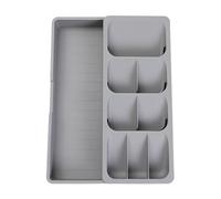 awakentti Soporte de cubiertos para cajón, organizador de utensilios, soporte ajustable para cubiertos y cubiertos, almacenamiento de plástico compacto para cubiertos, cuchillos (M)