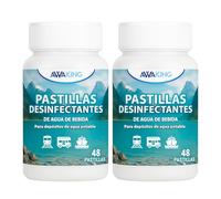 Awaking Pack 2 x 48 Pastillas Potabilizadoras de Agua | Tratamiento hasta 19.200 Litros | 200L por Pastilla | Ideal para Depósitos, Bidones, Caravanas y Emergencias