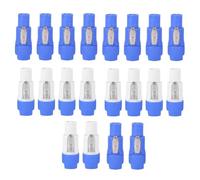 AWAOVV 20 conectores Powercon macho de 3 pines, NAC3FCA NAC3FCB Speakon Plug 20 A 250 V CA conector de enchufe de alimentación azul y gris blanco