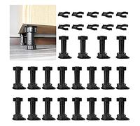 AWAOVV 20 patas ajustables para muebles, patas de armario ajustables, patas de armario con clips para piso, para cocinas y baños