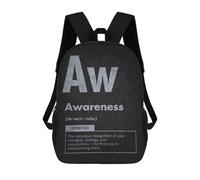 Awareness Element - Conscious Mindset Manifestation Mochilas Infantiles Impresas En 3D Para Niños. Mochilas De Viaje De Moda Para Niños. Mochila Escolar Para Estudiantes De Primaria Y Secundaria.