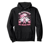 Awareness In October We Wear Pink Breast Cancer Halloween Sudadera con Capucha