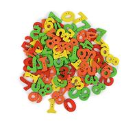 Awasa Hebilla de botón 100 piezas lindo número madera botón artesanía scrapbook costura apliques accesorios C