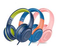 awatrue Auriculares para Niños con Cable(3 Packs, Auriculares Infantiles con Límite de Volumen 85 / 94db, Auriculares Hijos con Micrófono para Aprender Música Viajar