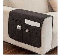 AWAV Organizador de Reposabrazos para Sofá, Bolsa de Almacenamiento para sillón, Soporte de Bolsa de Almacenamiento de Tela para Sofá para Mando a Distancia, Teléfono Móvil, Libro (Negro)