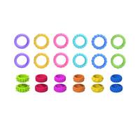 AWAVM 24pcs Anillo Fidget, Juguetes Sensoriales para Dedos, Anillo de Tratamiento, Juguete de Alivio de la Ansiedad Adulto para Niños, Juguete para Niños con Tdah, con Autismo