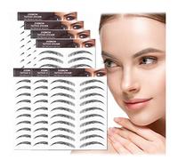 AWAVM 77 Pares de Pegatinas de Cejas Tatuaje Tatoo 3D Naturales Cejas Adhesivas Auténticas con Forma De Cabello Impermeable Larga Duración para Mujer Hombre Unisex Maquillaje (Black-09)