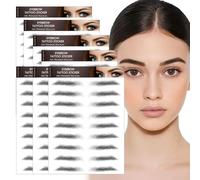 AWAVM 77 Pares de Pegatinas de Cejas Tatuaje Tatoo 3D Naturales Cejas Adhesivas Auténticas con Forma De Cabello Impermeable Larga Duración para Mujer Hombre Unisex Maquillaje (Black-04)