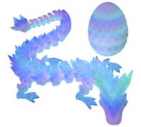 AWAVM Huevo de dragón imprimible en 3D, Huevo de dragón Sorpresa, Regalo para Adultos y niños, Figura de extraíble, de Cristal Totalmente articulado, articulado y Flexible - Autismo, DEC