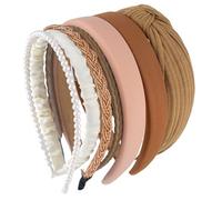 AWAVM Juego de 7 diademas de plástico para mujer, acolchadas, vintage, accesorios para el pelo, multicolor para mujeres y niñas