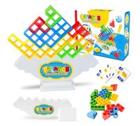 AWAVM Tetra Tower, 48 piezas juego de apilamiento en Tetris, bloques de construcción Tetris, Tetra Tower Balance Game, Balance Stacking Toys Building Blocks, Juegos Montessori para niños y niñas