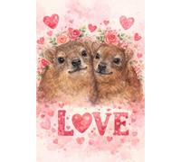Awawa Rock Hyrax Love Notebook | Cute Valentine’s Day Journal with Adorable Animal Couple | Romantic Gift for Animal Lovers | 6 x 9 Inch lined notebook