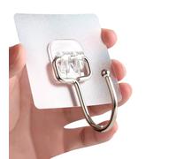 AWCIGG 15 Piezas Ganchos Adhesivos Extra Fuertes, Ganchos Adhesivos para Pared (Máx. 15 kg), Gancho Autoadhesivo, Transparente, Impermeable, Sin Clavo, para Pared, Cocina, Baño, Oficina, Ventana