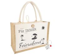 AWCIGG Bolsa de yute para jubilación con llavero, regalo de jubilación, regalo de jubilación para mujeres, regalo de despedida, colega, pensión