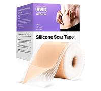 AWD Medical Cinta de silicona suave para eliminar cicatrices de 1,6 x 120 con lámina de gel de silicona, sin dolor, fácil extracción, hipoalergénica para cirugía, queloides, sección C, quemaduras,