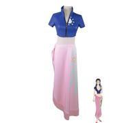 AWDOAJOI Disfraz de cosplay de anime Nico Robin de una pieza para mujer, chaqueta, falda, uniforme de fiesta de Halloween (talla M)