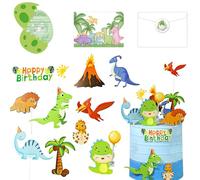Aweisile 10 Tarjetas de InvitacióN de Dinosaurio para CumpleañOs Infantiles Invitaciones de Dinosaurio para CumpleañOs Infantiles Tarjetas de InvitacióN para CumpleañOs Infantiles de Dinosaurio