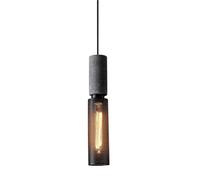 AWEITG Lámpara colgante de cemento, lámpara colgante de isla de cocina, pantalla de lámpara colgante de metal de malla negra, luces de techo colgantes de hormigón, lámparas de suspensión E27(C)