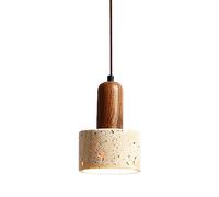 AWEITG Lámpara Colgante Moderna Lámpara de Techo Colgante de Piedra Natural Lámpara pequeña de Madera Lámpara Colgante nórdica única E27 Iluminación Colgante for Comedor Mesita de Noche Luces de Isla