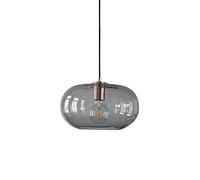 AWEITG Lámpara de cristal ovalada y elegante - LED ajustable para cocina, sala estar comedor(Gray)