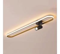 AWEITG Lámpara de Techo empotrada con Foco LED Moderna Accesorio iluminación Tira Metal Mural Dorada for Sala Estar Dormitorio Vestíbulo