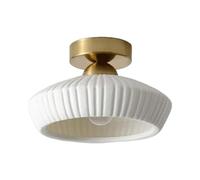 AWEITG Lámpara de Techo Moderna Montaje Semiempotrado Cerámica Granja for Sala Estar Dormitorio 1 Pieza / 2 Piezas(1 Pack)