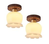 AWEITG Lámpara de Techo Moderna Montaje Semiempotrado Pantalla Vidrio 5,9"para iluminación lámpara Granja for Sala Estar Dormitorio 1 Paquete/2 Paquetes(2 Pack)