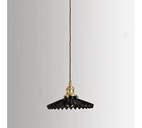 AWEITG Lámpara De Techo Retro Cerámica Plisada Estilo Japonés E27 Pasillo Porche Minimalista Moderna 1 Luz for Isla Cocina Granero