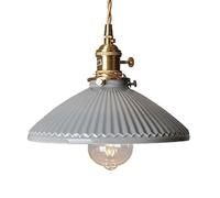 AWEITG Lámpara de un solo cabezal E27, lámpara cerámica plisada creativa, industrial moderna for decoración dormitorio, comedor y balcón