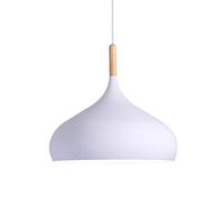 AWEITG Luces colgantes de color macarrón, lámpara barra creativa, techo moda, lámparas linterna con base E27 (color: blanco, tamaño: 9,4 pulgadas)(Blanc,15.7in)