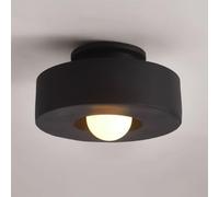 AWEITG Luces De Techo Japonesas Lámparas Poliestireno Wabi-sabi Lámpara Guardarropa Color Crema Colorida E27 Cerca for Entrada Pasillo Estudio Restaurante Hotel Porc(Black)