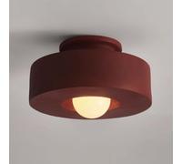 AWEITG Luces De Techo Japonesas Lámparas Poliestireno Wabi-sabi Lámpara Guardarropa Color Crema Colorida E27 Cerca for Entrada Pasillo Estudio Restaurante Hotel Porc(Red)