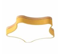 AWEITG Luces de techo LED, accesorio iluminación empotrable moderno negro 12 pulgadas, madera en forma estrella, lámpara 24W 3000 4000 6000K, for Cu(Yellow,20.4in)