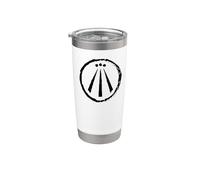 Awen Druid Pagan Celtic Wiccan Símbolo Vaso térmico de acero inoxidable de doble pared