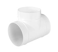 AWENTA Conector de conducto de Ø100 mm Divisor de 3 vías (90 grados) xd - Conector de conducto redondo - Ventilador de escape - T de ventilación del secador - Plástico ABS de Ø10 cm Blanco.