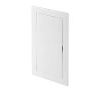 Awenta Puerta de Acceso Plástico 100x200 mm - Placa de Cubierta Blanca para Trampilla de Apertura - Cerradura de Puerta Abatible - Perno de Puerta - Puerta Extraíble - Acabado Liso Pintable