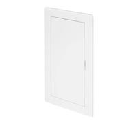 Awenta Puerta de Acceso Plástico 150x250 mm - Placa de Cubierta Blanca para Trampilla de Apertura - Cerradura de Puerta Abatible - Perno de Puerta - Puerta Extraíble - Acabado Liso Pintable