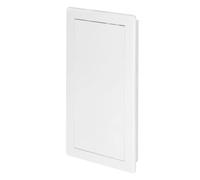 Awenta Puerta de Acceso Plástico 150x300 mm - Placa de Cubierta Blanca para Trampilla de Apertura - Cerradura de Puerta Abatible - Perno de Puerta - Puerta Extraíble - Acabado Liso Pintable