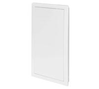 Awenta Puerta de Acceso Plástico 200x400 mm - Placa de Cubierta Blanca para Trampilla de Apertura - Cerradura de Puerta Abatible - Perno de Puerta - Puerta Extraíble - Acabado Liso Pintable