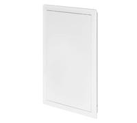 Awenta Puerta de Acceso Plástico 250x400 mm - Placa de Cubierta Blanca para Trampilla de Apertura - Cerradura de Puerta Abatible - Perno de Puerta - Puerta Extraíble - Acabado Liso Pintable