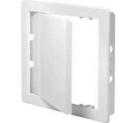 Awenta Puerta de Acceso Plástico 300x400 mm - Placa de Cubierta Blanca para Trampilla de Apertura - Cerradura Abatible - Perno - Extraíble - Acabado Liso Pintable