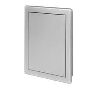 AWENTA Puerta de inspección ABS de 200 x 300 mm para sistemas de ventilación, conductos de humo, contadores de agua, puerta de inspección de plástico, puerta de inspección de plástico, color plateado