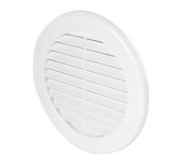Awenta Rejilla de ventilación de 100 mm, color blanco con rejilla de malla - Rejilla de ventilación acanalada para el hogar, la cocina y el baño - Fácil de instalar - Ventilación HVAC
