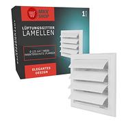 Solapa de gravedad de ventilación de aire para conducto de 125 mm, plástico blanco (TN4)