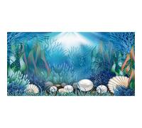 AWERT Vinilo 72x24 pulgadas fondo acuario mundo submarino plantas acuáticas perlas de coral fondo pecera fondo terrario tropical