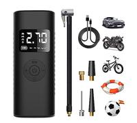 AWESAFE 7800mAh Compresor Aire Portatil 150PSI &Power Bank, Inflador Ruedas Coche con Pantalla LCD Digital y Linterna LED SOS, Bomba de Aire Bicicletas, Scooters, Moto, Coche, Pelotas