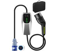 AWESAFE Cargador Coche Eléctrico, Cargador EV Tipo 2 de 7.2KW con Corriente Conmutable 8A-32A, con Pantalla, Carga Temporizada, Acepta Voltaje Doméstico 250V,Cable Carga Coche Electrico, 8 Metro
