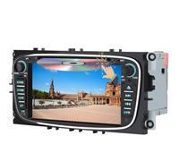 AWESAFE Radio Coche 7 Pulgadas para Ford con Pantalla Táctil 2 DIN, Autoradio de Ford con Bluetooth/GPS/FM/RDS/CD DVD/USB/SD, Admite Mandos Volante, Mirrorlink y Aparcamiento (Negra)